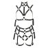 Bad Kitty - bondage body harness bra set (black) - L/XL