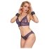 Bad Kitty - cuffs with chain (black-rose gold)