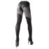 Cottelli - Patterned Open-Front Stockings (Black)