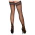 Cottelli - Black Thigh-Highs with Stripe - 2/M