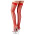 Cottelli - Red Fishnet Thigh-High Stockings - XL