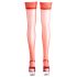 Cottelli - Red Satin Thigh-High Stockings - 2/M