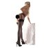 Cottelli - Fishnet Stockings - With Lace-Up Lace Trim