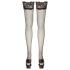 Cottelli - Thigh-High Stockings with 11cm Lace Trim (Black) - 5