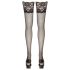 Cottelli - Black Floral Lace Thigh-Highs - 4