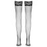 Cottelli - Black Fishnet Thigh-Highs with Wide Lace Trim