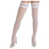 Cottelli - Lacy Floral Thigh-Highs (White) - 3/M-L