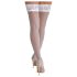 Cottelli - Lacy Floral Thigh-Highs (White) - 4/L