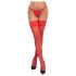 Cottelli - Lace Floral Thigh-Highs (Red)