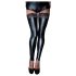 Noir - Lacy Shiny Thigh-High Stockings (Black) - XL
