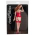 Cottelli - Back-Seamed Stockings with High Heel Detail (Nude-Red)