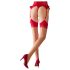Cottelli - Back-Seamed Stockings with High Heel Detail (Nude-Red)
