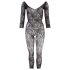 NO:XQSE - Floral Catsuit - Black (S-L)