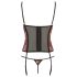 Cottelli - Rose Corset and Thong Set (Red) - 80C/L