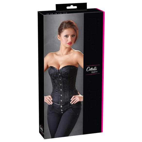 Cottelli - Embroidered Party Corset (Black) - M