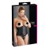 Cottelli Plus Size - Black Satin Waist Corset - 2XL