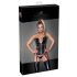 Noir - Lace Corset with Garter (Black) - M