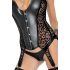 Noir - Black Leopard Print Garter Top