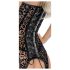 Noir - Black Leopard Print Garter Top