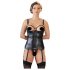 Cottelli Bondage - Glossy Lift-Up Top with Cuffs (Black)