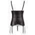 Cottelli Bondage - Glossy Lift-Up Top with Cuffs (Black) - M