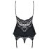 Obsessive 810-COR-1 - Black Lace Garter Set