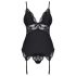 Obsessive 810-COR-1 - Black Lace Garter Set