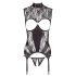 Abierta Fina - Sparkling Lace Open Top (Black)