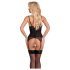 Cottelli - Pearl-Adorned Open Top (Black)