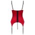 Cottelli - Red Lace Accent Lift Top Set - L