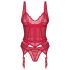 Obsessive Cupide Desire - Sheer Lace Top Set (Red)
