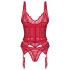 Obsessive Cupide Desire - Sheer Lace Top Set (Red)