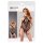 NO:XQSE - Floral Halter Neck Fishnet Bodysuit - Black (S-L)