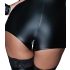 Noir - Glossy Long-Sleeve Romper (Black) - M