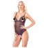 Cottelli - Lacy, Beaded Open Body (Black)