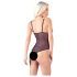 Cottelli - Lacy, Beaded Open Body (Black) - L