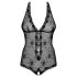 Obsessive Fiorenta - beaded, open lace body (black) - L/XL