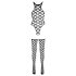 NO:XQSE - Black Wavy Body & Thigh-High Set (S-L)