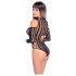 NO:XQSE - Long Sleeve Fishnet Bodysuit - Black (S-L)