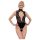 Abierta Fina - Lace Open-Back Bodysuit with Rhinestones (Black)