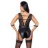 Cottelli Bondage - Lace Halter Bodysuit (Black) - M