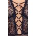 Cottelli Curves Plus Size - Sheer Patterned Bodysuit (Black)