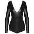 Noir - Sleek Long-Sleeve Bodysuit (Black)