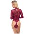 Cottelli - Sheer Lace Bodysuit (Red) - M