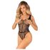 Obsessive B336 - Sheer, Open Net Bodysuit (Black) - Sizes S-L