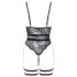 Cottelli - Open Strappy Black Lingerie Bodysuit - M
