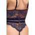 Cottelli - Open Strappy Black Lingerie Bodysuit - L