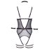 Cottelli Bondage - Open-Front Bodysuit with Wrist Cuffs (Black)