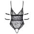 Cottelli Bondage - Open Lace Bodysuit (Black)