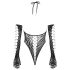 Cottelli - Black Bodysuit with Gloves - Sizes S-L